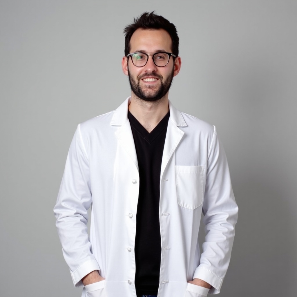 Dr. Javier Lacorzana trabajando